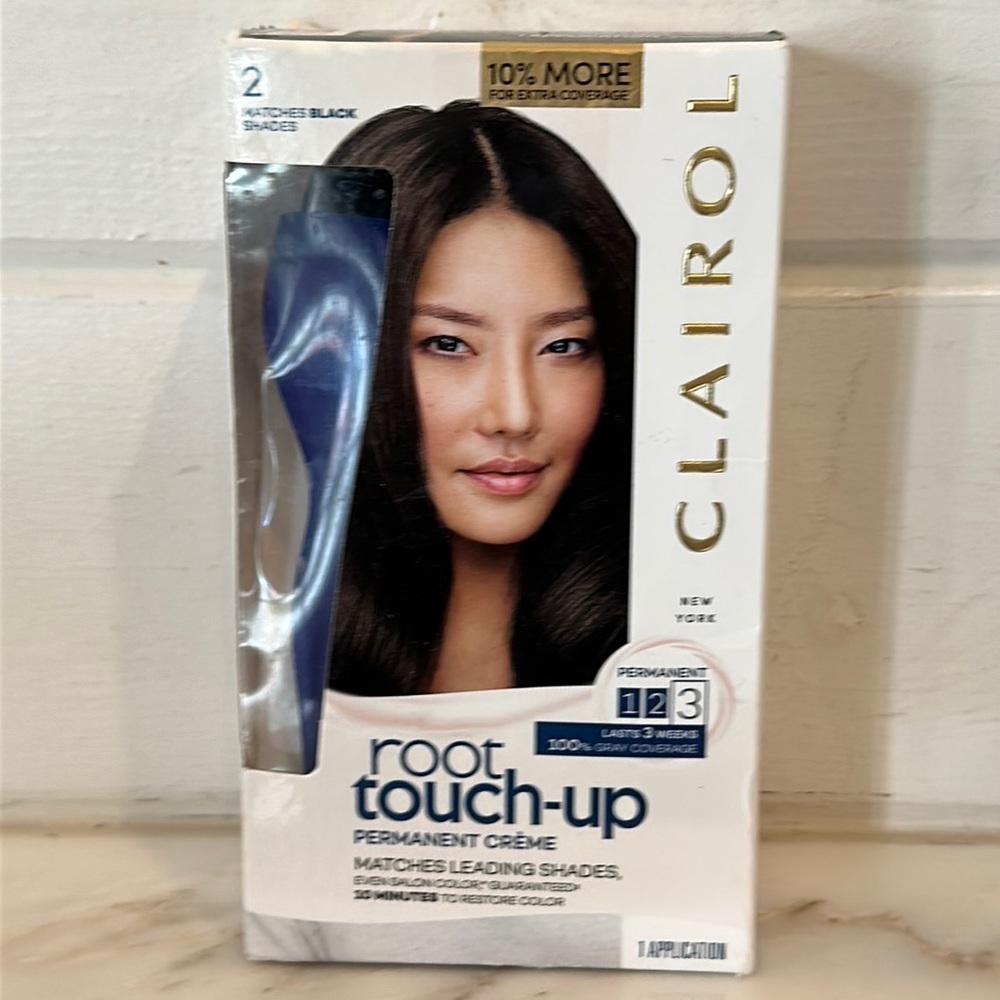 Clairol Root Touch-Up Pemanent Crème #2 Black Shades New In Box